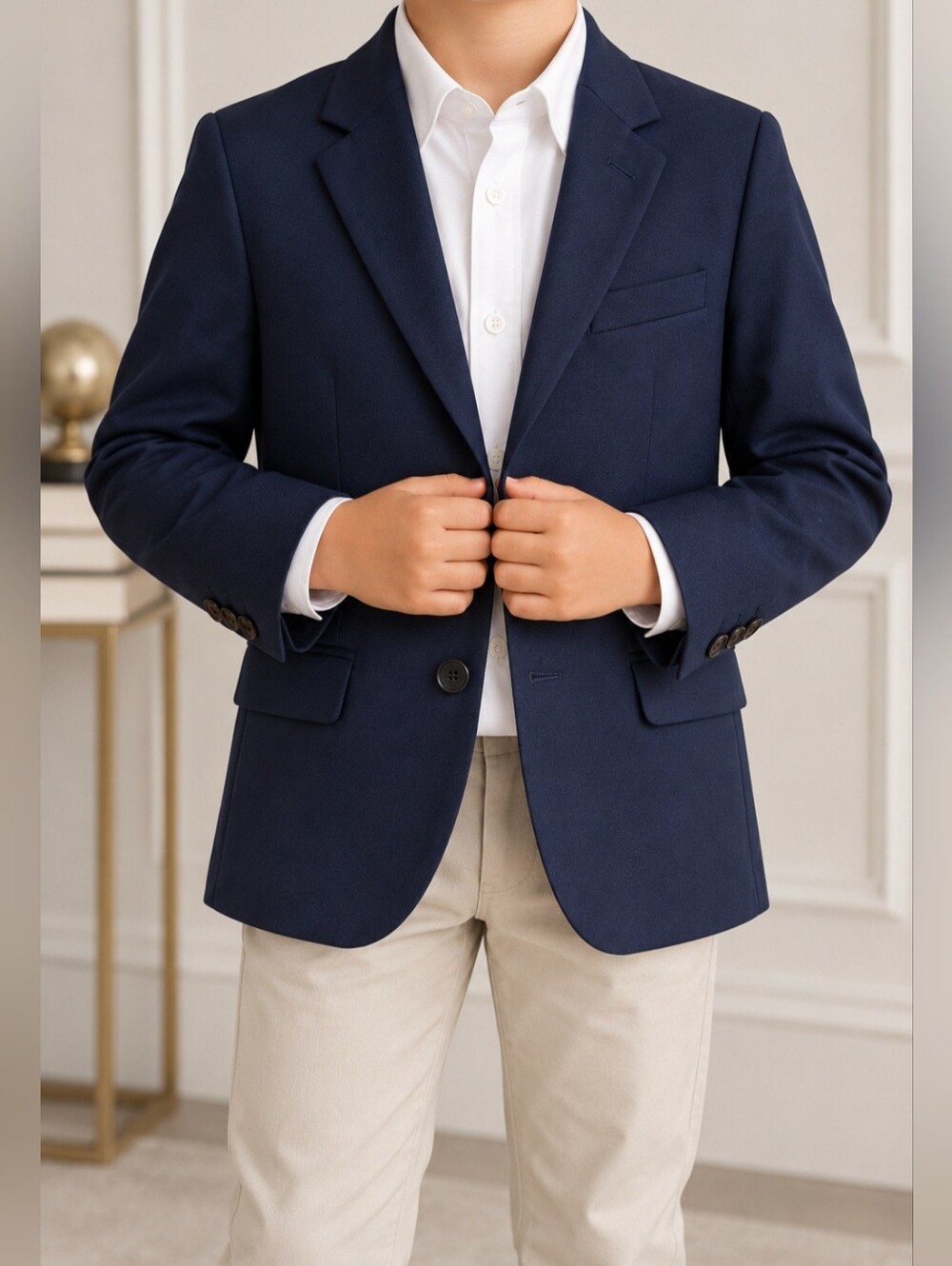 Avenue Navy Boys' Blazer - Single-Breasted Sport Coat